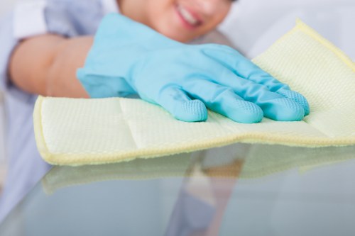 Professional carpet cleaning equipment used in a domestic interior