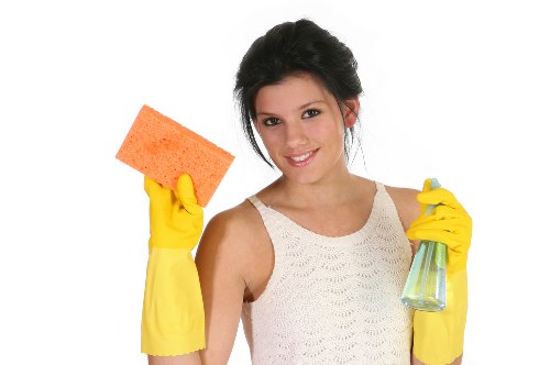 Local cleaners preparing a Watford rental home for inspection